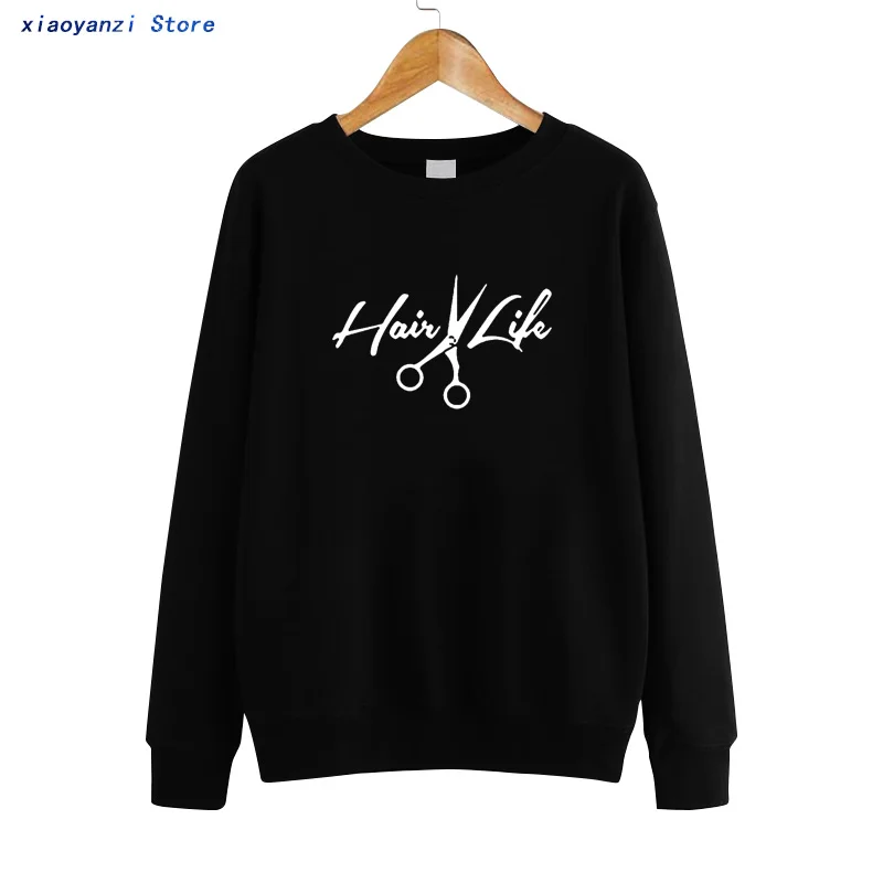 2019 Fashion Women Sweatshirts Cotton Pullovers Black Funny Women's Hair Life Printed Scissors Hoodies Clothing Harajuku euu346
2019 Fashion Women Sweatshirts Cotton Pullovers Black Funny Women's Hair Life Printed Scissors Hoodies Clothing Harajuku euu346