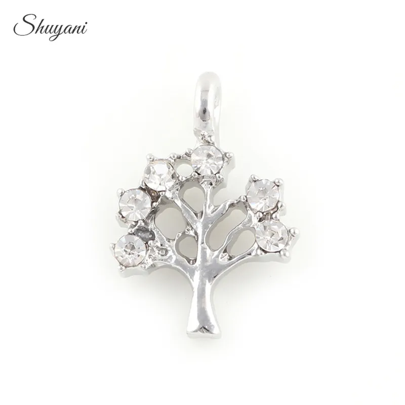 15*10mmClear Rhinestone Life Tree Charms Alloy Silver/Gold Color Tree Charms Pendants for Jewelry Making DIY Bracelet Neckalce
15*10mmClear Rhinestone Life Tree Charms Alloy Silver/Gold Color Tree Charms Pendants for Jewelry Making DIY Bracelet Neckalce