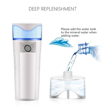 Face Humidifier Inhaler Portable Charging Ultrasonic Mist Spray Cool Facial Skin Care20ml/300ml USB
Face Humidifier Inhaler Portable Charging Ultrasonic Mist Spray Cool Facial Skin Care20ml/300ml USB