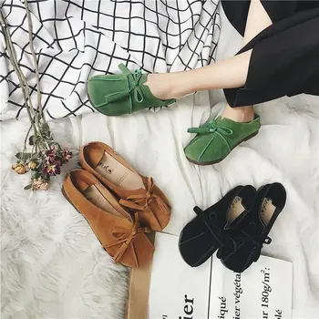 Summer Literature and Art New Year Spring and Autumn Two Wearing A Tassel Bow Knot A Flat Bottom Lazy Person Shoes
Summer Literature and Art New Year Spring and Autumn Two Wearing A Tassel Bow Knot A Flat Bottom Lazy Person Shoes
