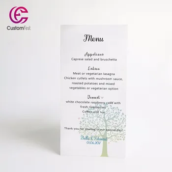 Personalized menu spring wedding loving tree green tree menu whole set available MU037
Personalized menu spring wedding loving tree green tree menu whole set available MU037