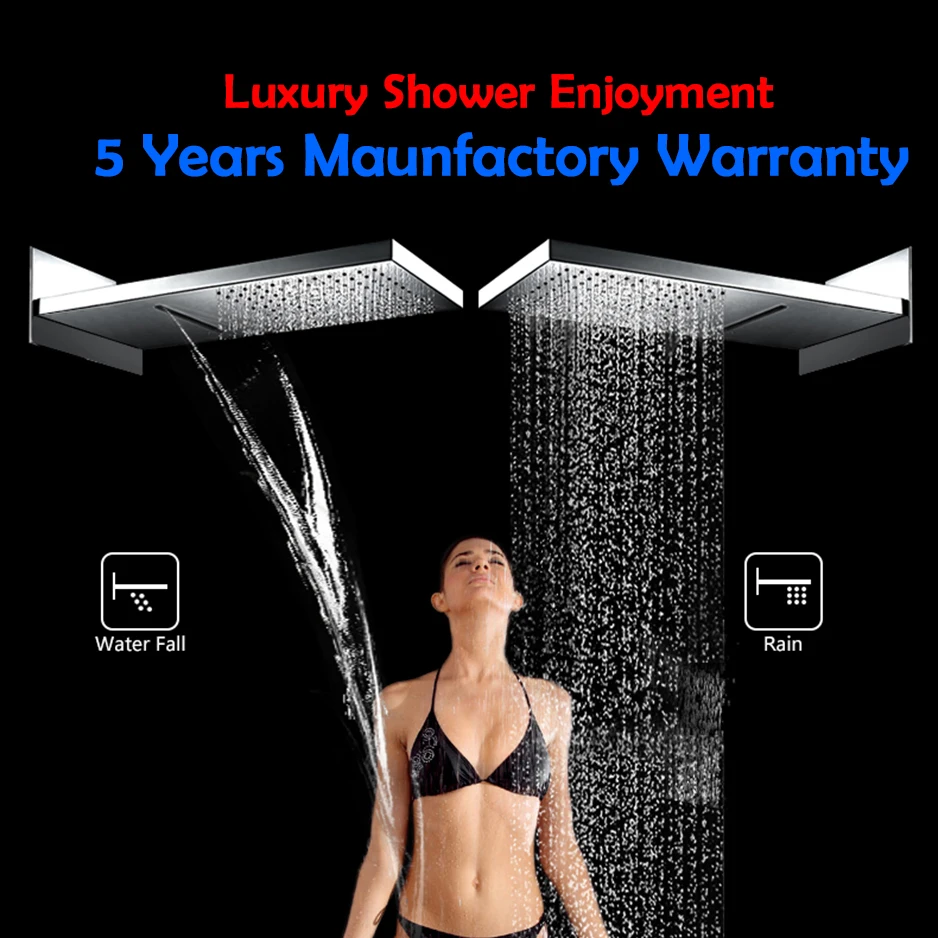 Ulgksd-Waterfall-Rainfall-bath-shower-system-chrome-shower-head-wall-mount-mixer-tap-hand-shower