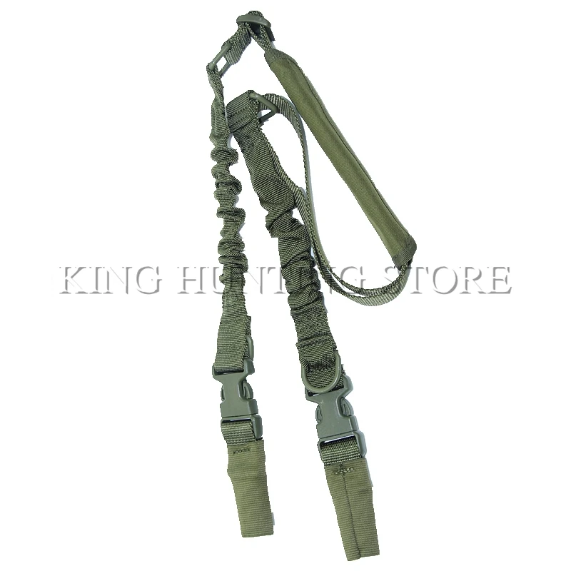 

Army Green Tan Tactical Gun Sling Quick Release Bungee Rifle Shoulder Sling Plate Carrier Gun Belt with Vest Chest Rig Backpack