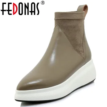 FEDONAS New Retro Women Genuine Leather Ankle Boots Platforms Comfort Casual Socks Boots Female 2021 Shoes Woman Office Pumps
FEDONAS New Retro Women Genuine Leather Ankle Boots Platforms Comfort Casual Socks Boots Female 2021 Shoes Woman Office Pumps