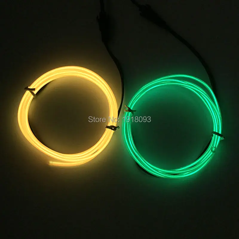 Hot! Fashion Flexible 2pieces 1M 2.3mm EL Wire DC-3V EL wire rope cable For Party Wedding decoration
Hot! Fashion Flexible 2pieces 1M 2.3mm EL Wire DC-3V EL wire rope cable For Party Wedding decoration