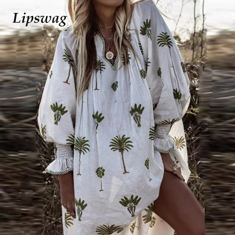 Lipswag 5 Colors Women V-Neck Floral Print Dresses Casual Lantern Long Sleeve Sundress Summer Loose Beach Boho Dress Plus Size
Lipswag 5 Colors Women V-Neck Floral Print Dresses Casual Lantern Long Sleeve Sundress Summer Loose Beach Boho Dress Plus Size