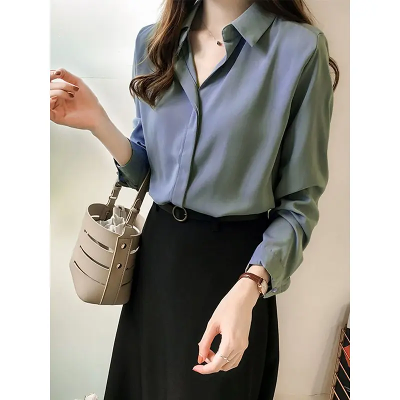 Woman V Neck Chiffon Blouse Vintage Long Sleeve Lady Summer Plain Shirt Solid Clothes Daily Work OL Office Causal Woman Tops 
Woman V Neck Chiffon Blouse Vintage Long Sleeve Lady Summer Plain Shirt Solid Clothes Daily Work OL Office Causal Woman Tops