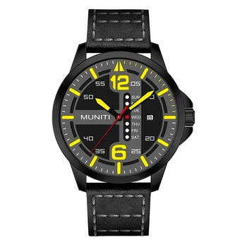 Top Luxury Brand MUNITI Men Sports Watches Men's Quartz Date Clock Man Leather Army Military Wrist Watch Relogio Masculino
Top Luxury Brand MUNITI Men Sports Watches Men's Quartz Date Clock Man Leather Army Military Wrist Watch Relogio Masculino