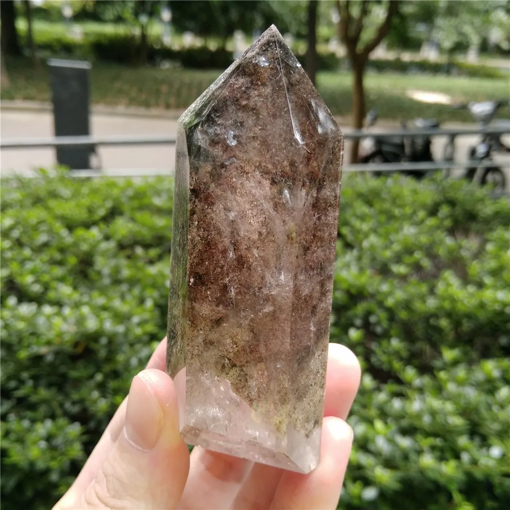Stunning Ghost Crystal Quartz Wand Phantom Quartz Point Clear Quartz Tower Scenic Crystal Healing Chakra Quartz Gift Home Decor. 
Stunning Ghost Crystal Quartz Wand Phantom Quartz Point Clear Quartz Tower Scenic Crystal Healing Chakra Quartz Gift Home Decor.