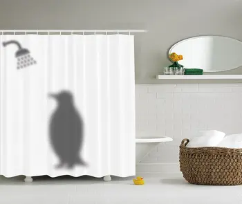 Animals Decor Funny Shower Curtain Penguin Shadow Fun Funny Shower Curtain Fabric with Hooks 69 X 70 Inches White Gray
Animals Decor Funny Shower Curtain Penguin Shadow Fun Funny Shower Curtain Fabric with Hooks 69 X 70 Inches White Gray
