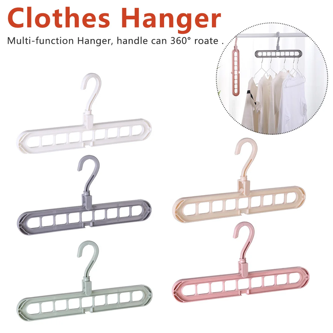 9 Holes Multifunction Multiport Plastic Clothes Drying Rack Scarf Clothes Hangers Storage Racks 360 Degree Rotation
9 Holes Multifunction Multiport Plastic Clothes Drying Rack Scarf Clothes Hangers Storage Racks 360 Degree Rotation