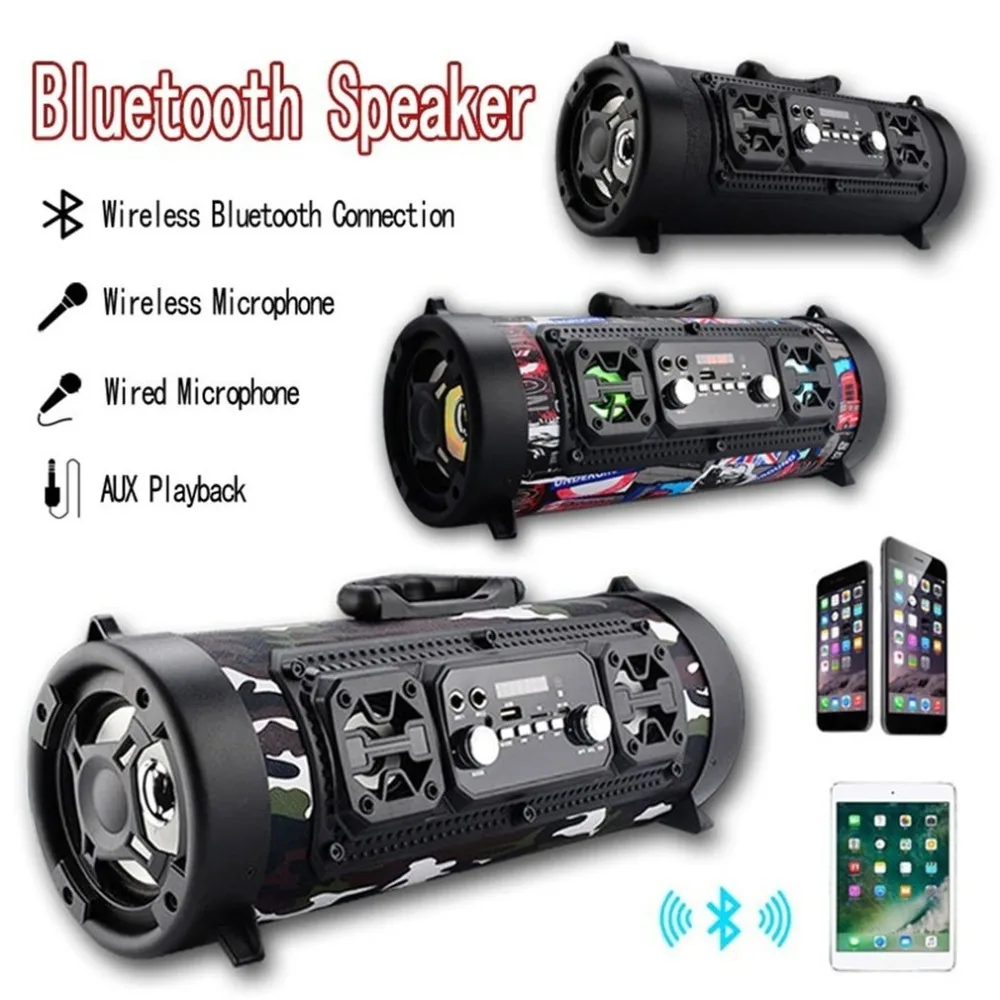 

CH-M17 Portable Outdoor Bluetooth Speaker Wireless Multi functional Bass Surround LED Speaker with Mic Support TF Card
