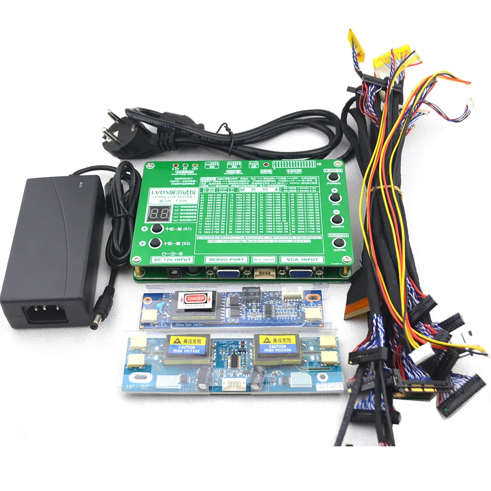 New upgrade sixth generation Laptop TV/LCD/LED Test Tool kit led panel tester 14pcs/LVDS Cables + high-pressure board + adapter
New upgrade sixth generation Laptop TV/LCD/LED Test Tool kit led panel tester 14pcs/LVDS Cables + high-pressure board + adapter