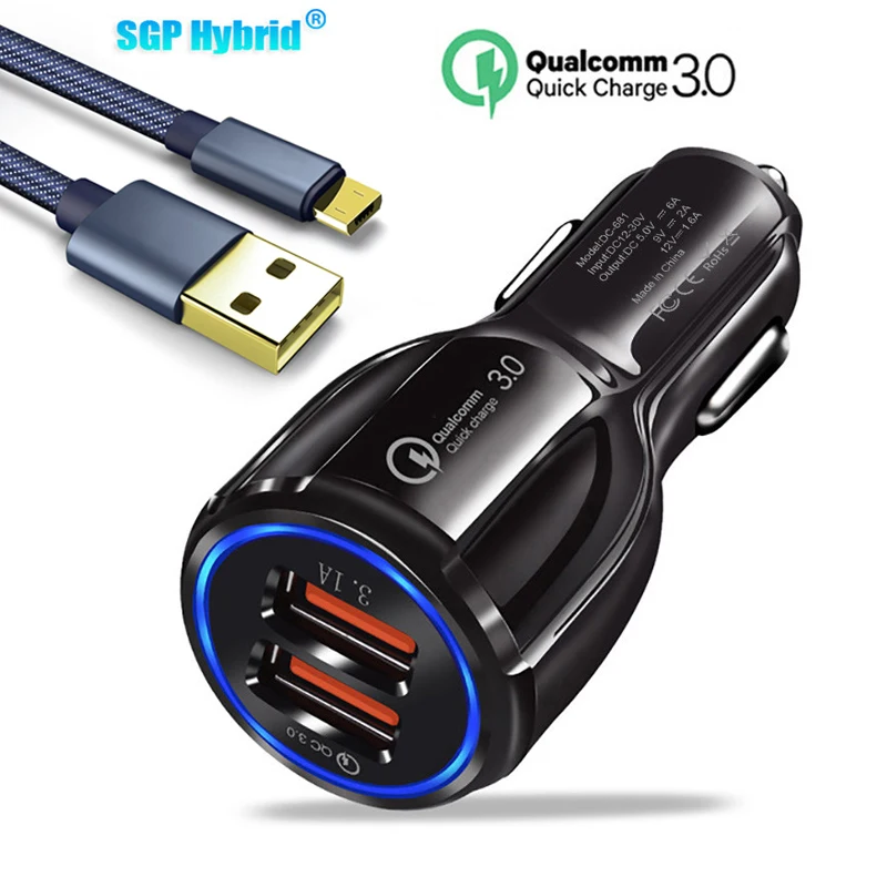 Mini Car Charger Quick Charge 3.0 Car Adapter with QC3.0 Dual USB Ports for iPhone X 8 8 Plus Sumsung Galaxy Note 8 S9 S8 S8 Pro
Mini Car Charger Quick Charge 3.0 Car Adapter with QC3.0 Dual USB Ports for iPhone X 8 8 Plus Sumsung Galaxy Note 8 S9 S8 S8 Pro