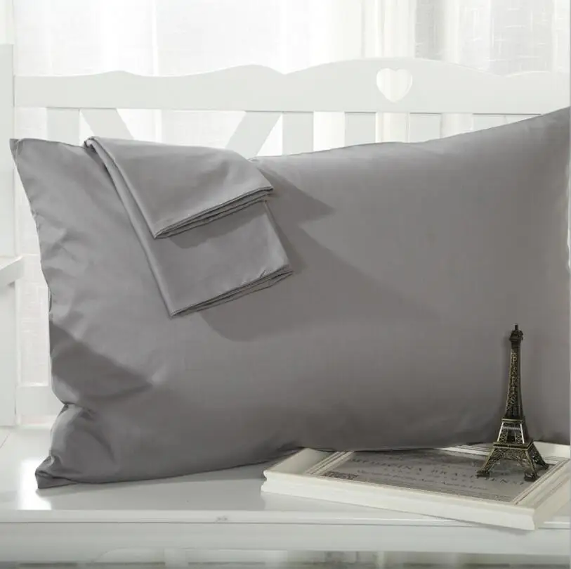 Наволочка для подушки из 100% хлопка однотонная 48x74 см|mr and mrs pillowcases|pillow case romanticpillow |