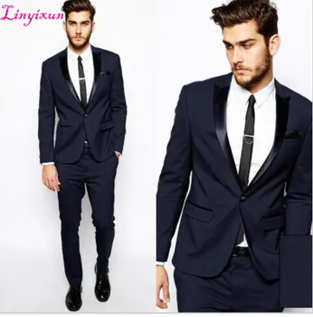 Linyixun New Style One Button Navy Blue fashion Groom Tuxedos Groomsmen Men's Wedding Prom Suits 2017 Custom Made (Jacket+Pants)
Linyixun New Style One Button Navy Blue fashion Groom Tuxedos Groomsmen Men's Wedding Prom Suits 2017 Custom Made (Jacket+Pants)