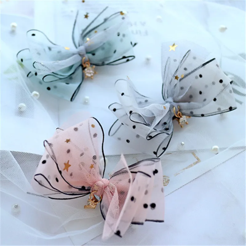 10pcs/lot Girls Fashion Tulle Bow Hair Clip Polka Dot Yarn Rhinestone Transparent Mesh Bow Hairpins Barrettes Hair Accessories
10pcs/lot Girls Fashion Tulle Bow Hair Clip Polka Dot Yarn Rhinestone Transparent Mesh Bow Hairpins Barrettes Hair Accessories