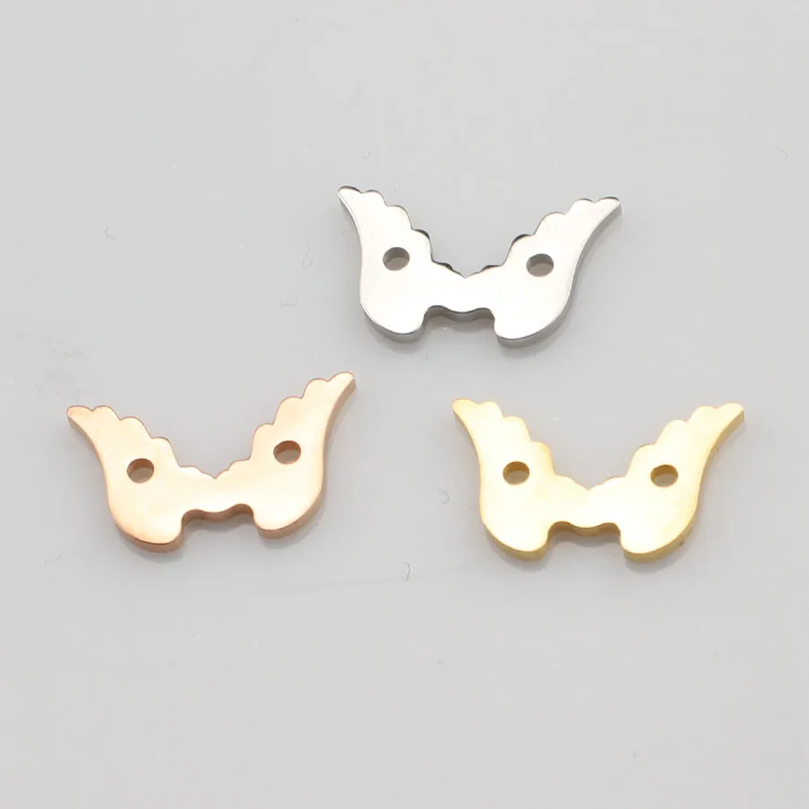 Fnixtar Mirror Polished Stainless Steel Angel Wing Charm Inner Two Hole 1.5mm Charm DIY Jewelry 10x16mm 20Piece/lot
Fnixtar Mirror Polished Stainless Steel Angel Wing Charm Inner Two Hole 1.5mm Charm DIY Jewelry 10x16mm 20Piece/lot