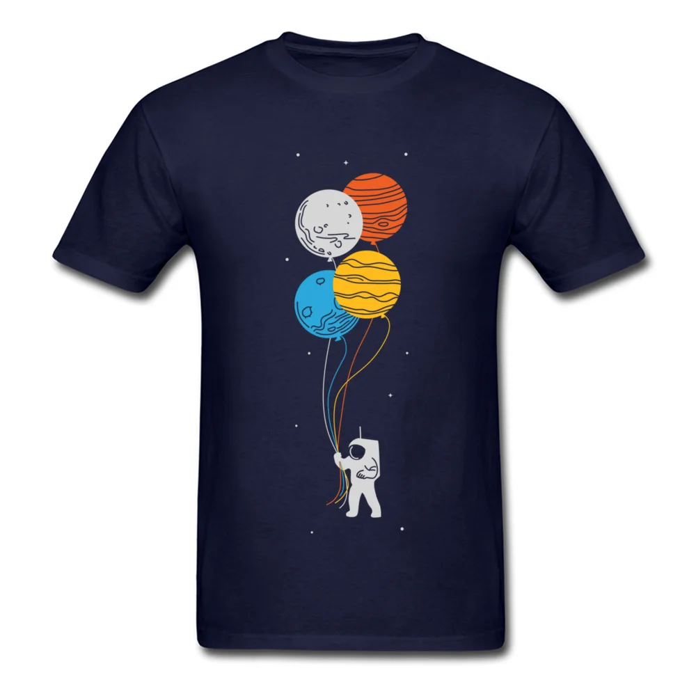 Printing celestial balloons 11989 Crewneck T-shirts Summer Tops Tees Short Sleeve for Male Dominant 100% Cotton Cool T Shirts celestial balloons 11989 navy
