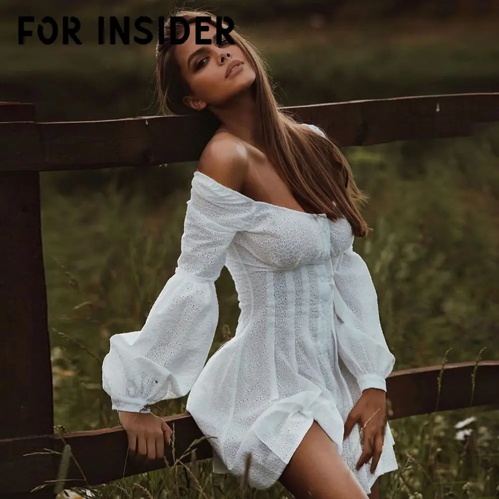 For Insider Pleated white cotton a line dress women Long sleeve off shoulder sexy dress bodycon Strapless short dress casual
For Insider Pleated white cotton a line dress women Long sleeve off shoulder sexy dress bodycon Strapless short dress casual