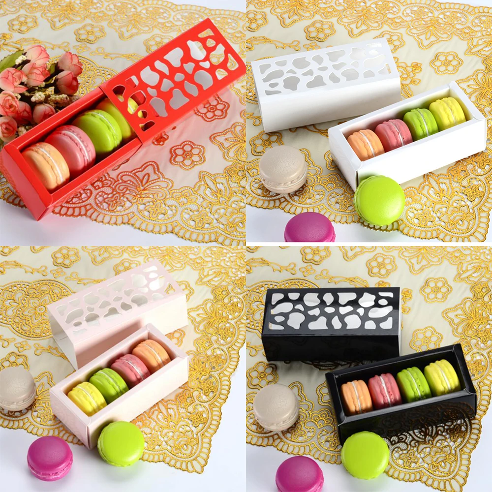 Four colors Special packaging luxury hollow baking macarons Laminating Pastry box chocolate candy box short 10pcs/lot
Four colors Special packaging luxury hollow baking macarons Laminating Pastry box chocolate candy box short 10pcs/lot
