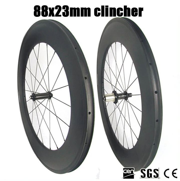 88mm-clincher-carbon-fiber-wheels-road-bicycle
