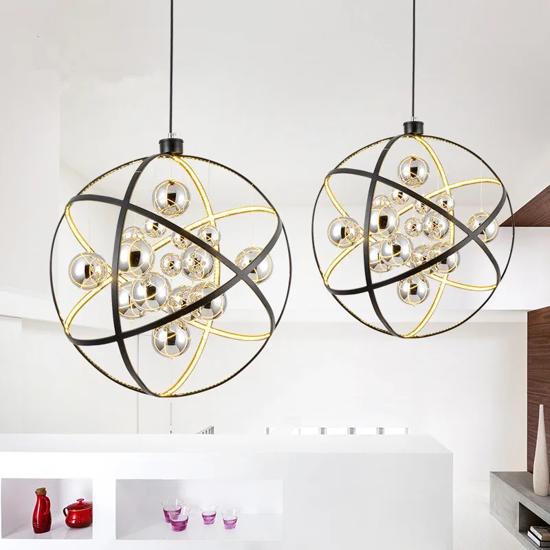 Nordic Simple Living Room Dining Room LED Chandelier Post-modern Creative Personality Restaurant Round Globe Lamp Free Shipping
Nordic Simple Living Room Dining Room LED Chandelier Post-modern Creative Personality Restaurant Round Globe Lamp Free Shipping