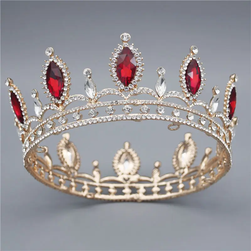 Bridal Crown Red/Blue Crystal Rhinestone Tiaras and Crowns Wedding Hair Jewelry Accessories Baroque Queen King Diadem Headpiece
Bridal Crown Red/Blue Crystal Rhinestone Tiaras and Crowns Wedding Hair Jewelry Accessories Baroque Queen King Diadem Headpiece
