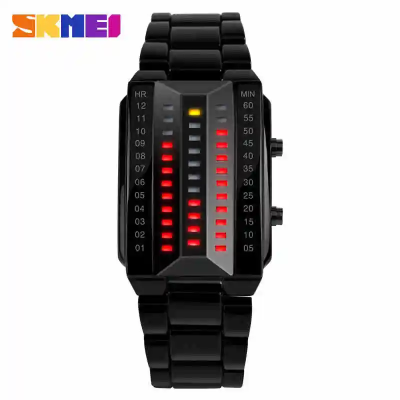 Mens digital watches Relogio masculino skmei watch LED Men Women Stainless Steel Red Binary Luminous Electronic Sport Watch
Mens digital watches Relogio masculino skmei watch LED Men Women Stainless Steel Red Binary Luminous Electronic Sport Watch