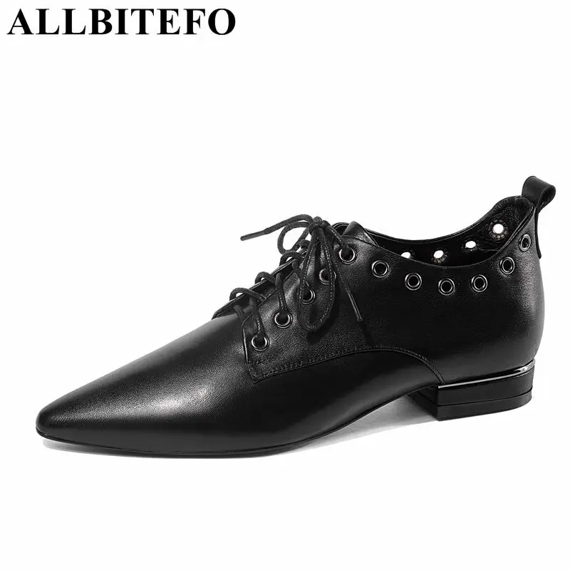 ALLBITEFO full genuine leather pointed toe high heels women pumps fashion rivets thick heel women shoes office ladies shoes
ALLBITEFO full genuine leather pointed toe high heels women pumps fashion rivets thick heel women shoes office ladies shoes