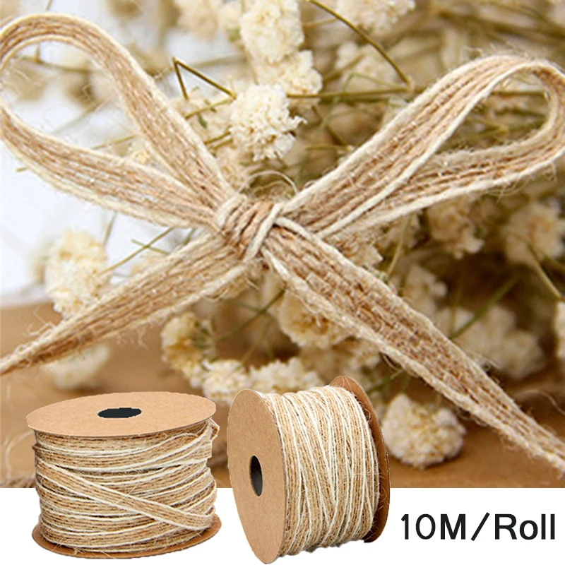 10M/5M Per Roll Width Jute Burlap Rolls Hessian Ribbon With Lace Vintage Rustic DIY Sewing Supplies Home Wedding Party Decor
10M/5M Per Roll Width Jute Burlap Rolls Hessian Ribbon With Lace Vintage Rustic DIY Sewing Supplies Home Wedding Party Decor