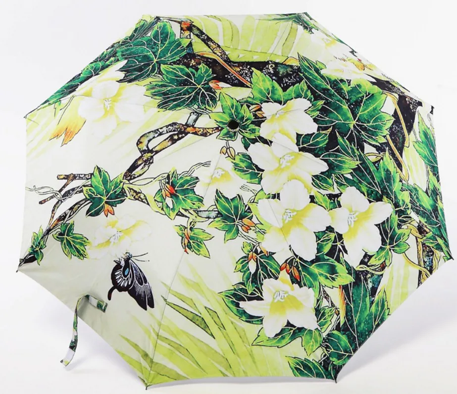 Girl Windproof Fold Rain Umbrella Green Rattan Flower Butterfly Pongee Compact Durability Women Kids Anti-UV Sunny Umbrella B456
Girl Windproof Fold Rain Umbrella Green Rattan Flower Butterfly Pongee Compact Durability Women Kids Anti-UV Sunny Umbrella B456