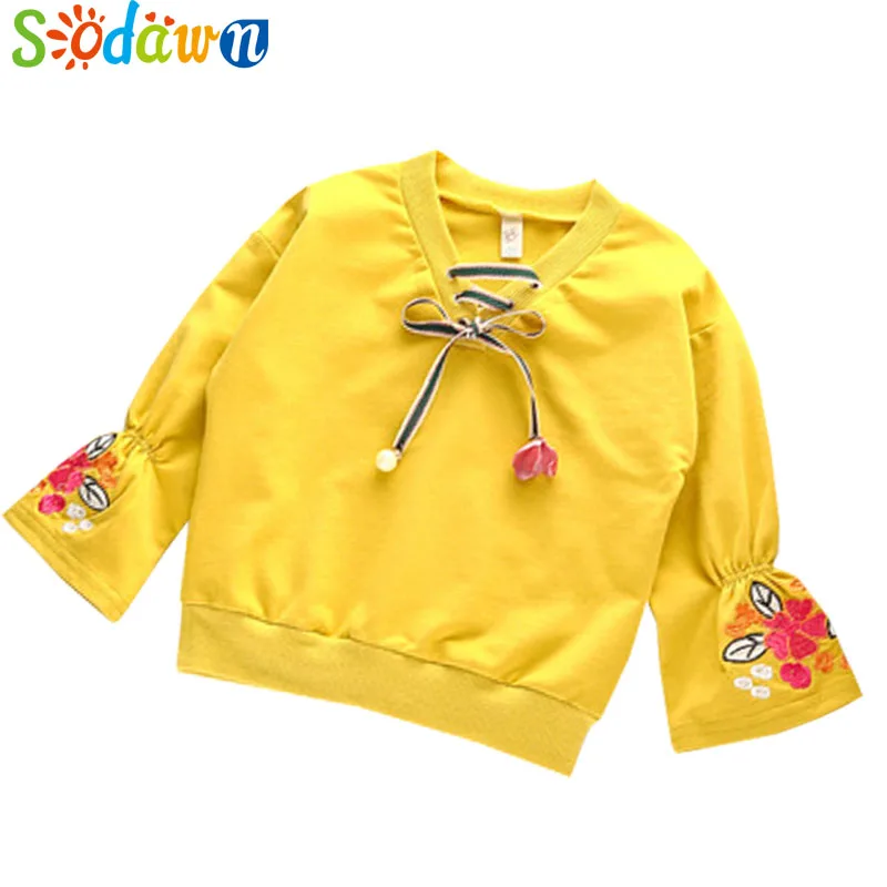 Sodawn Girls Clothes Autumn New Small Fresh Embroidery Sequins Long Sleeve Head V Collar Tops Fashion Bbay Girl's sweater
Sodawn Girls Clothes Autumn New Small Fresh Embroidery Sequins Long Sleeve Head V Collar Tops Fashion Bbay Girl's sweater