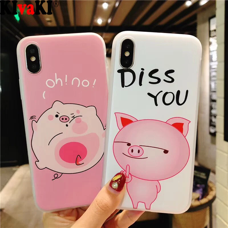 KIvaKI Frosted Matte Phone Case For iphone X Case For iphone 7 Plus 6 6S 8 Plus Cute Letter Pink pig Soft TPU Couples Back Cover
KIvaKI Frosted Matte Phone Case For iphone X Case For iphone 7 Plus 6 6S 8 Plus Cute Letter Pink pig Soft TPU Couples Back Cover