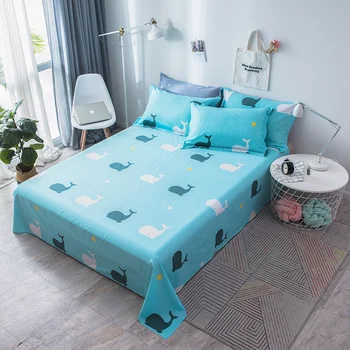 Cartoon Whale Printed Bed Sheet Set 3PCS twin full Queen Size blue Flat Sheet with Pillowcase for Kids Bed Single Bedding Sheet
Cartoon Whale Printed Bed Sheet Set 3PCS twin full Queen Size blue Flat Sheet with Pillowcase for Kids Bed Single Bedding Sheet