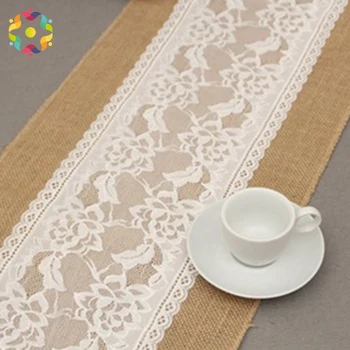 ZJFC 30x275cm Vintage Burlap Lace Natural Jute Country Party Wedding Decoration Party Supplies Lace Table Runner
ZJFC 30x275cm Vintage Burlap Lace Natural Jute Country Party Wedding Decoration Party Supplies Lace Table Runner