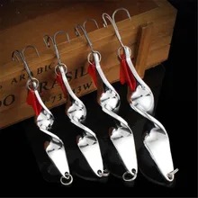 1 pçs 10g 14g 21g 28g rotativa metal spinner colher isca de pesca iscas duras para truta pique peche agudos gancho enfrentar(China)