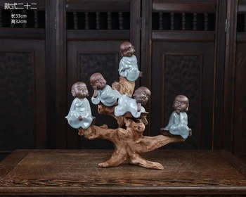 5P -LARGE # home office High-grade Refined art " CHAN DAO " Buddhist monk ceramics pottery Carving art +wooden statue -A22
5P -LARGE # home office High-grade Refined art " CHAN DAO " Buddhist monk ceramics pottery Carving art +wooden statue -A22