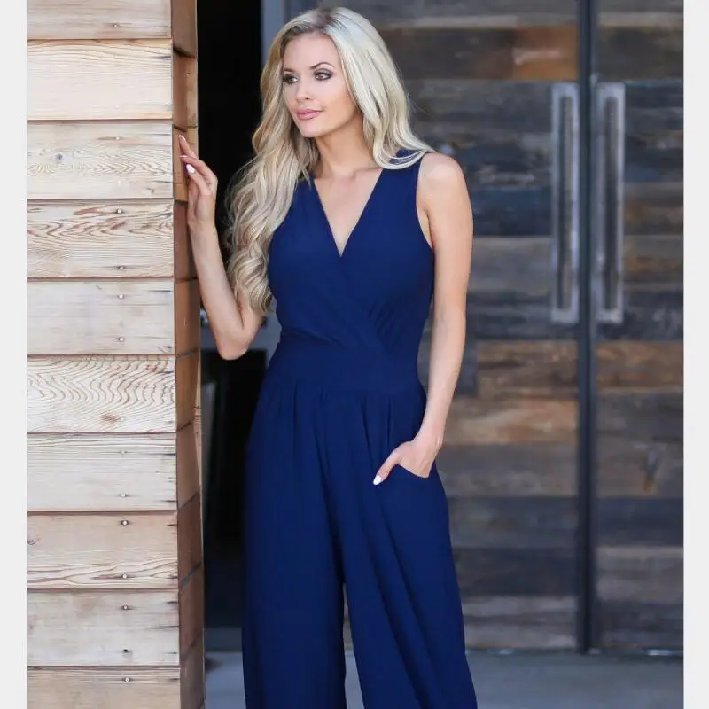 2019 New Sleeveless Jumpsuit Female Summer Women Fashion Rompers High Waist Flares High quality fashion waist jumpsuit
2019 New Sleeveless Jumpsuit Female Summer Women Fashion Rompers High Waist Flares High quality fashion waist jumpsuit