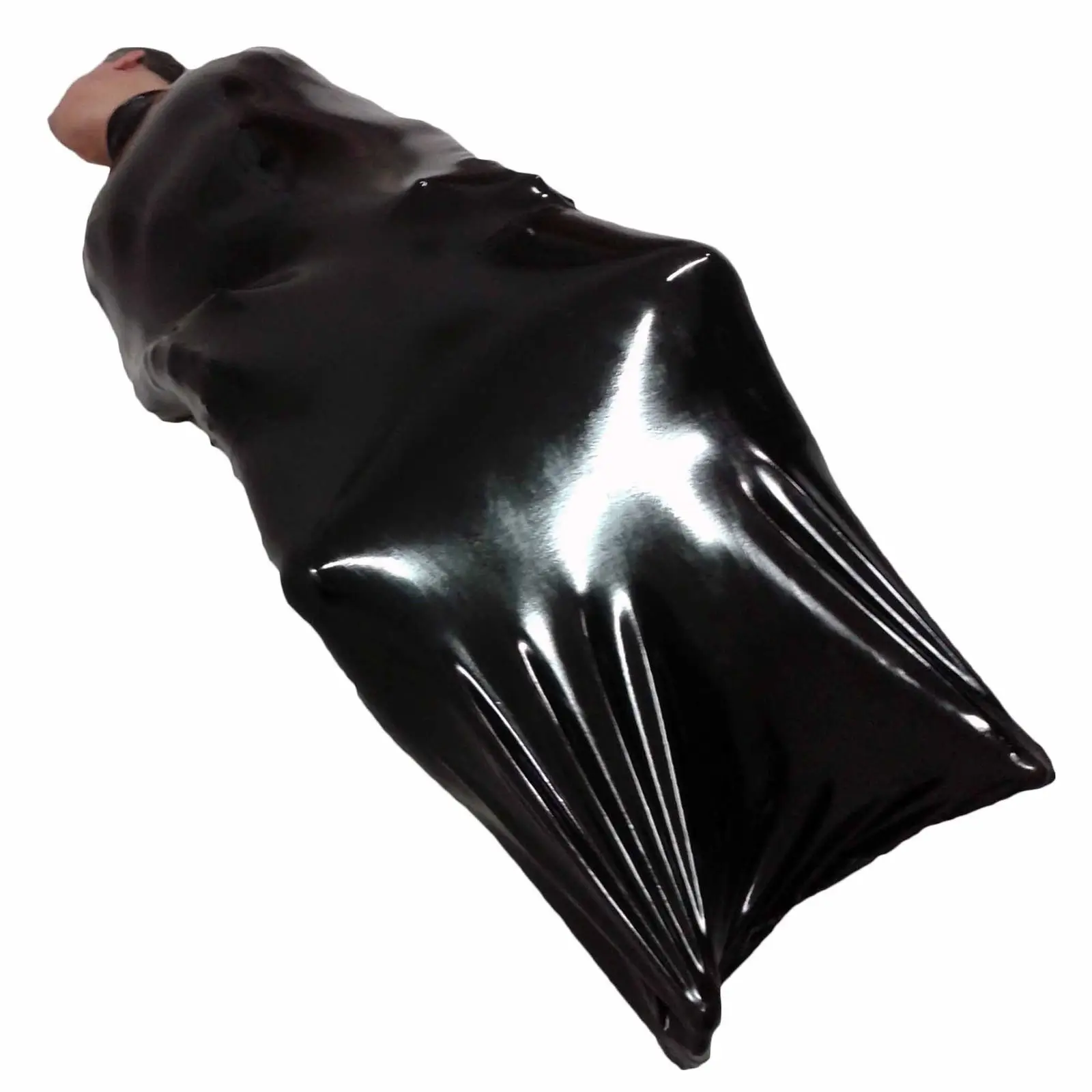 

Новый латексный резиновый черный большой мешок для сна, мешок для сауны (один размер)