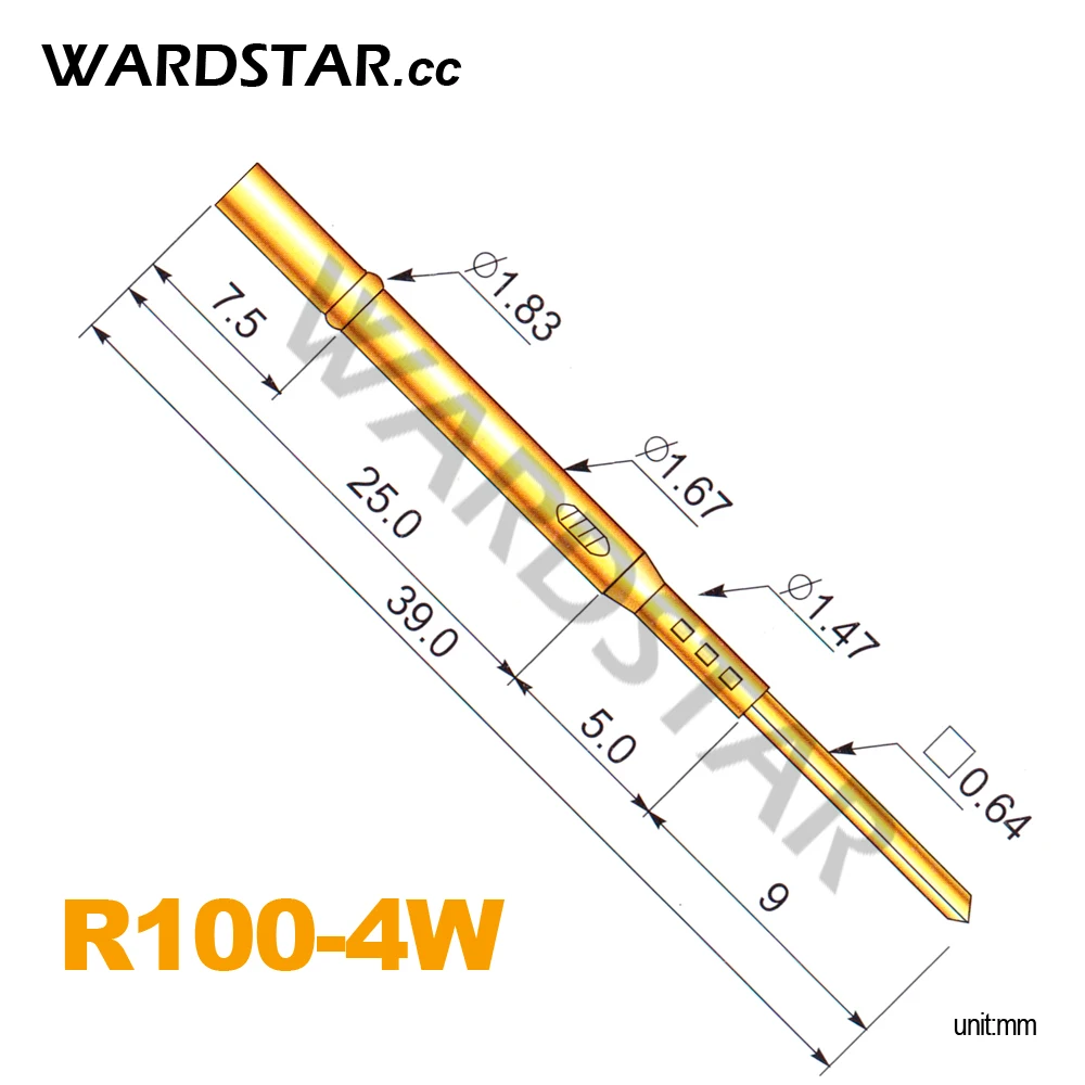 100pcs/lot R100-4W Length 39.0mm Spring Probe Test Probes Pogo Pin Receptacle Wholesale
100pcs/lot R100-4W Length 39.0mm Spring Probe Test Probes Pogo Pin Receptacle Wholesale