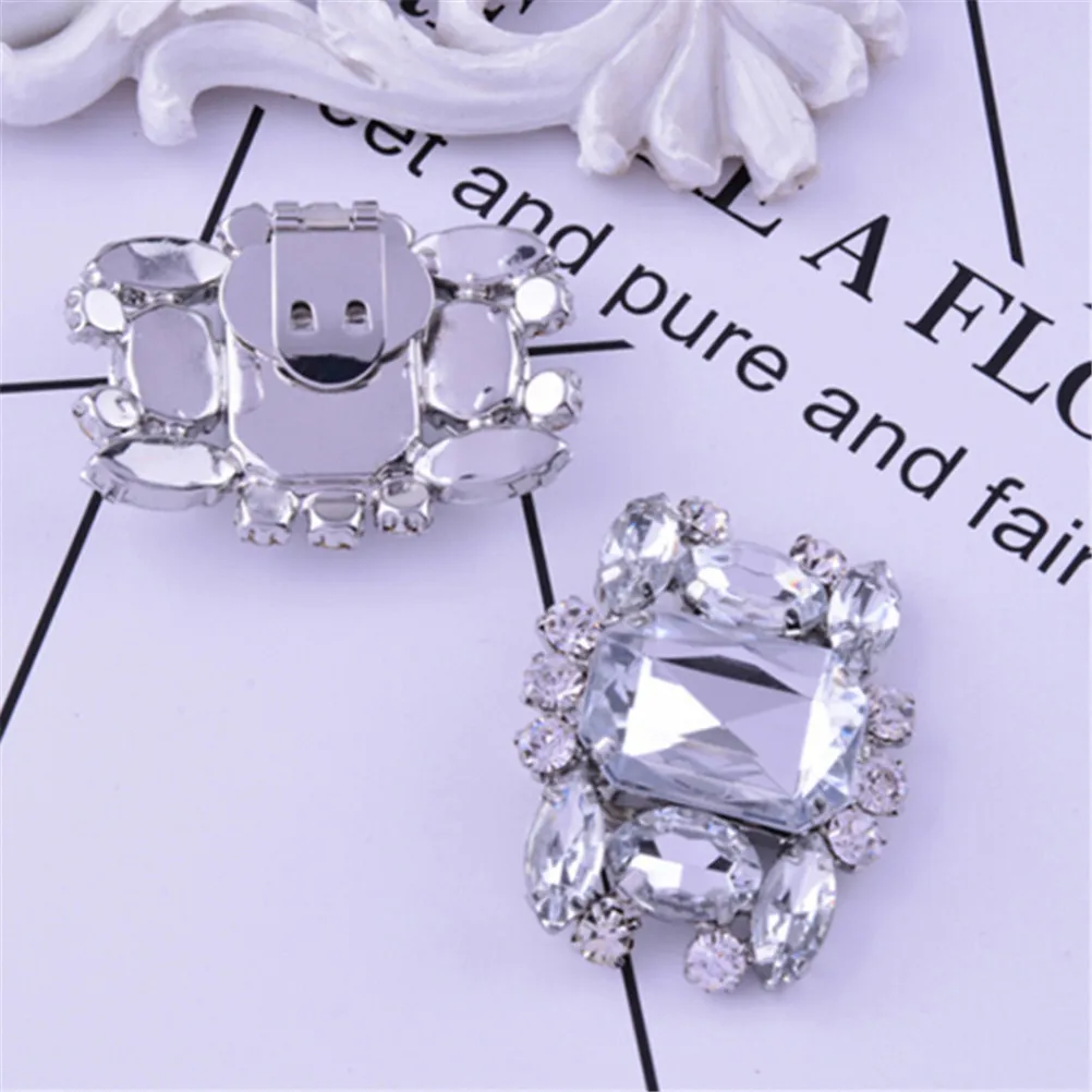 1PC Women Shoes Decoration Clips Elegant Crystal Shoes Buckle Bridal DecorUULK