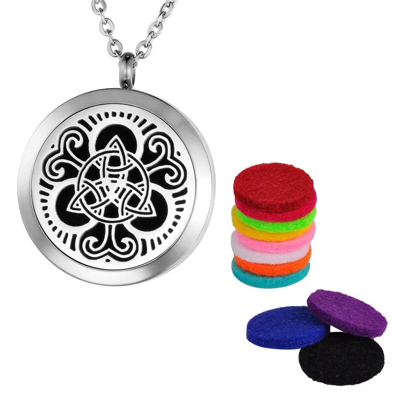 VALYRIA 1PC Dull Silver Tone Stainless Steel Celtic Knot Magnetic Lock Aromatherapy Essential Oil Diffuser Necklace 30mm
VALYRIA 1PC Dull Silver Tone Stainless Steel Celtic Knot Magnetic Lock Aromatherapy Essential Oil Diffuser Necklace 30mm