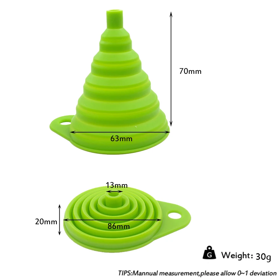 11 colors! Silicone Funnel Hopper Foldable Collapsible Silicone Filler Creative Cooking Utensils Tools Protable Kitchen Gadget
11 colors! Silicone Funnel Hopper Foldable Collapsible Silicone Filler Creative Cooking Utensils Tools Protable Kitchen Gadget