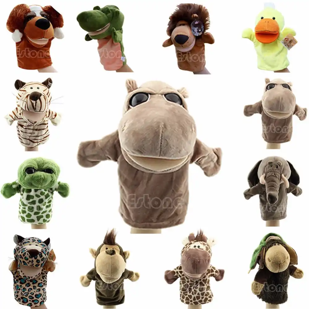 子供かわいいぬいぐるみベロア動物ハンドパペットシックなデザイン学習支援おもちゃ人形 ハンドパペット 動物のハンドパペット手人形 Gooum