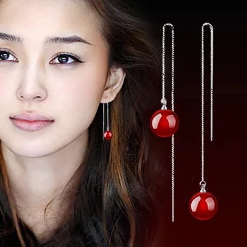 Fashion 925 Sterling Silver Earrings Jewelry Tassel Long Earrings Natural Plated Silver Ear Line
Fashion 925 Sterling Silver Earrings Jewelry Tassel Long Earrings Natural Plated Silver Ear Line