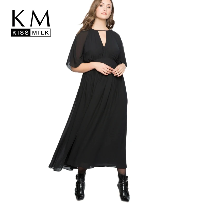 Kissmilk Plus Size 2018 Summer Women Casual Solid Black Half Sleeve Dress Female Ankle-Length Hollow Out V-Neck Dresses
Kissmilk Plus Size 2018 Summer Women Casual Solid Black Half Sleeve Dress Female Ankle-Length Hollow Out V-Neck Dresses