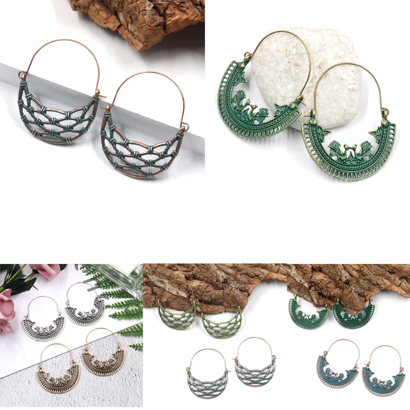 Boho Vintage Hollow Out Mesh Round Antique Silver Gypsy Tribal Ethnic Hoop Dangle Drop Earring For Women Jewelry
Boho Vintage Hollow Out Mesh Round Antique Silver Gypsy Tribal Ethnic Hoop Dangle Drop Earring For Women Jewelry