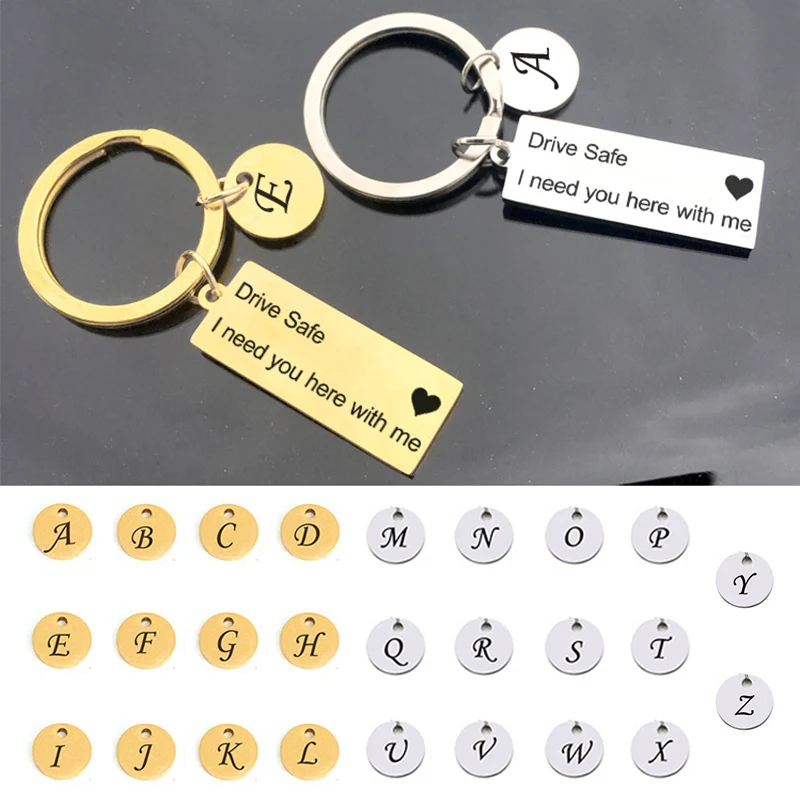 Hot Sale 1PC A-Z 26 Letters Couples Keyring Gifts Valentine I need you here with me Engraved Drive Safe Keychain
Hot Sale 1PC A-Z 26 Letters Couples Keyring Gifts Valentine I need you here with me Engraved Drive Safe Keychain