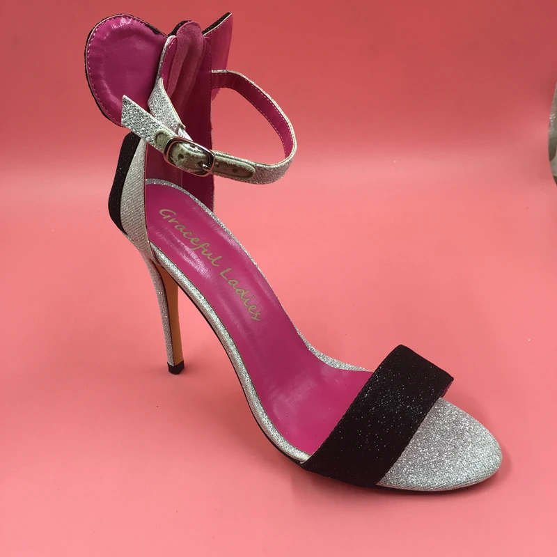 Silver Glitter High Heel Sandal Women 12cm Size Stilettos Shoes Party Sandal Ankle Straps Open Toe Real Photos Shoes Sandal
Silver Glitter High Heel Sandal Women 12cm Size Stilettos Shoes Party Sandal Ankle Straps Open Toe Real Photos Shoes Sandal